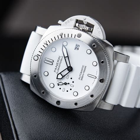 panerai submersible luminor|panerai submersible 42mm white dial.